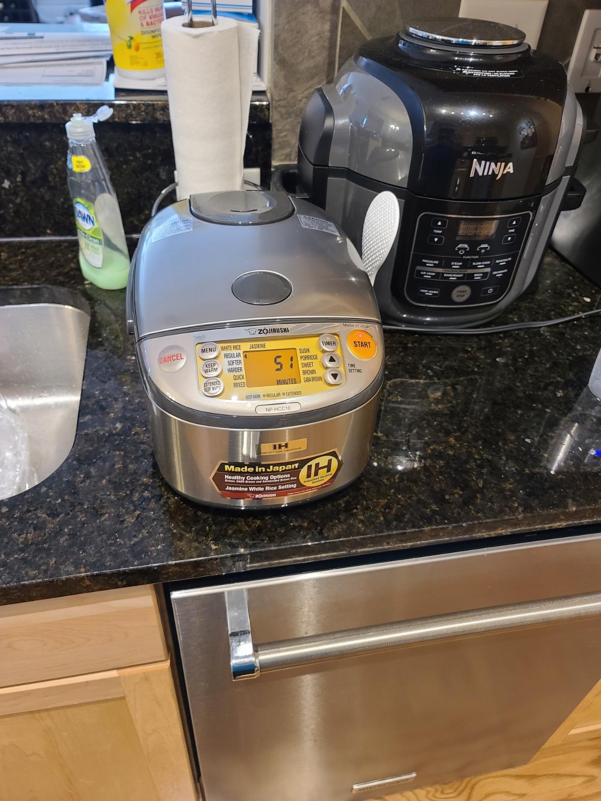 Zojirushi NP-HCC10XH Induction Heating System Rice Cooker and Warmer, 5.5-Cup, Stainless Dark Gray Customer Review Zojirushi NP-HCC10XH Induction Heating System Rice Cooker and Warmer, 5.5-Cup, Stainless Dark Gray - Customer Photo 3