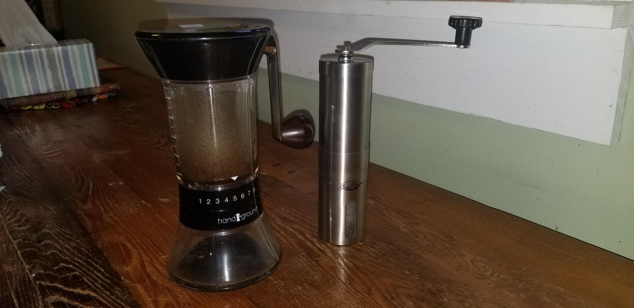 JavaPresse Manual Stainless Steel Coffee Grinder - 18 Adjustable Settings, Portable Conical Burr Grinder for Camping, Travel, Espresso - With Hand Crank customer photo 1