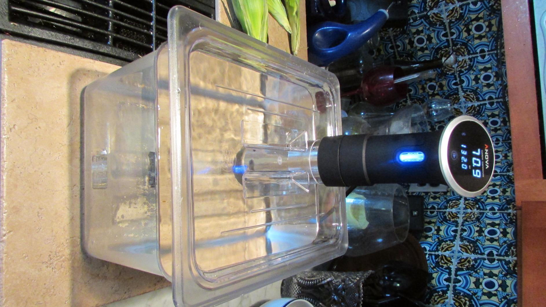 LIPAVI Sous Vide Container Model C5 – 1.75 Gallon, 12.7 X 7 Inch, Height 8 Inch. Strong, Clear Polycarbonate. NOT INCLUDED: Matching L5 rack and lids for virtually any Sous Vide machine. - Customer Photo 2