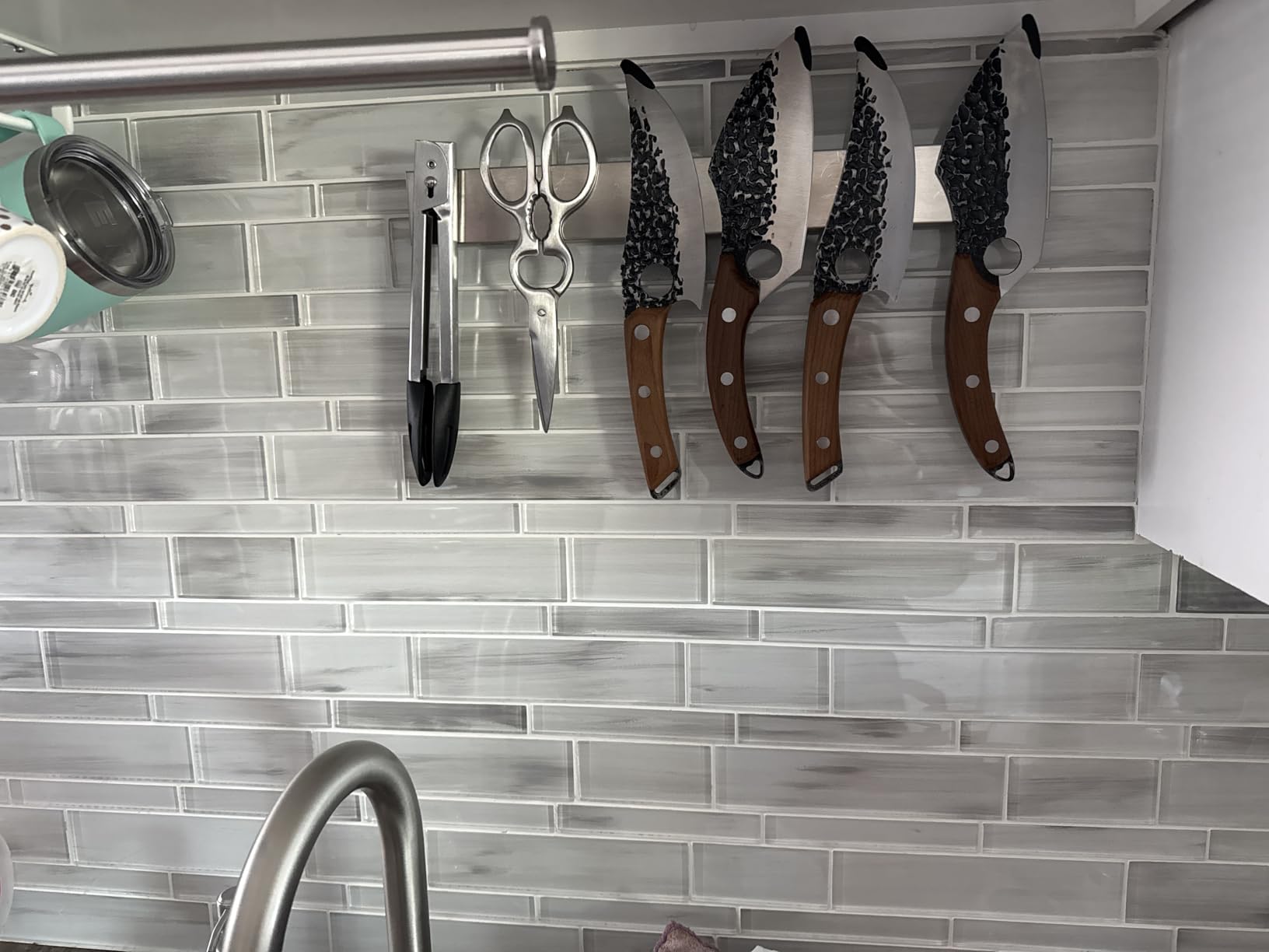 Modern Innovations 16 Inch Stainless Steel Magnetic Knife Bar with Multi-Purpose Functionality as a Knife Holder, Knife Strip, Magnetic Tool Organizer, Art Supply Organizer & Home Organizer - Customer Photo 1