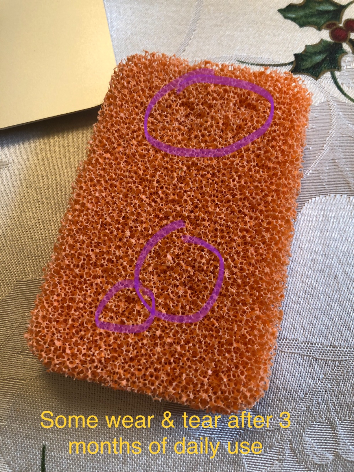Peachy Clean Silicone Dish Sponge Scrubbers, Fresh Peach Scent, Non-Scratch, Odor-Resistant, Durable Dish Sponges for Kitchen 3pk - Customer Photo 1