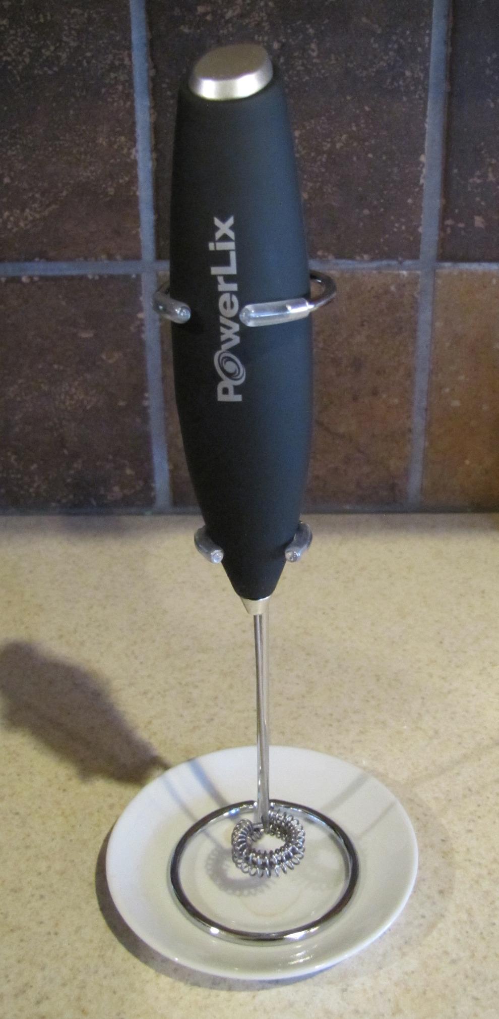 PowerLix Powerful Handheld Milk Frother With Stand Battery Operated Foam Maker Frother Wand For Coffee (A Black) (A Black) Customer Review PowerLix Powerful Handheld Milk Frother With Stand Battery Operated Foam Maker Frother Wand For Coffee (A Black) (A Black) - Customer Photo 2