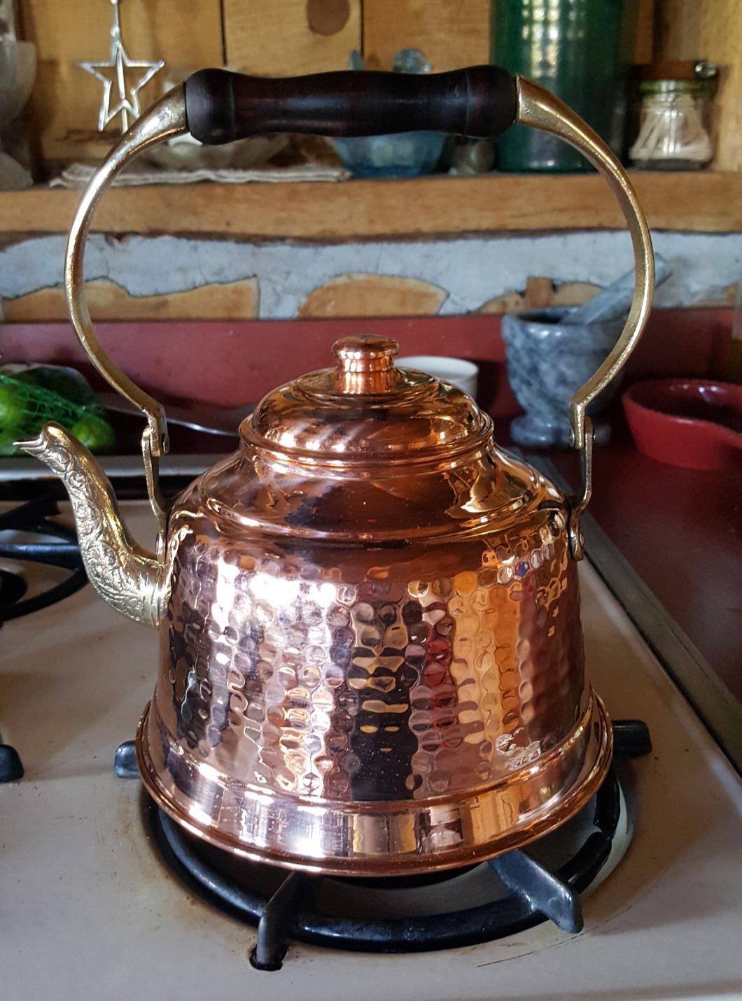 DEMMEX Tea Lover's Copper Teapot, Heavy Gauge 1mm Thick Hammered Solid Copper, Copper Tea Pot Kettle Stovetop Teapot, Tin Lined, Handmade (1.6-Quarts) Customer Review DEMMEX Tea Lover's Copper Teapot, Heavy Gauge 1mm Thick Hammered Solid Copper, Copper Tea Pot Kettle Stovetop Teapot, Tin Lined, Handmade (1.6-Quarts) - Customer Photo 1