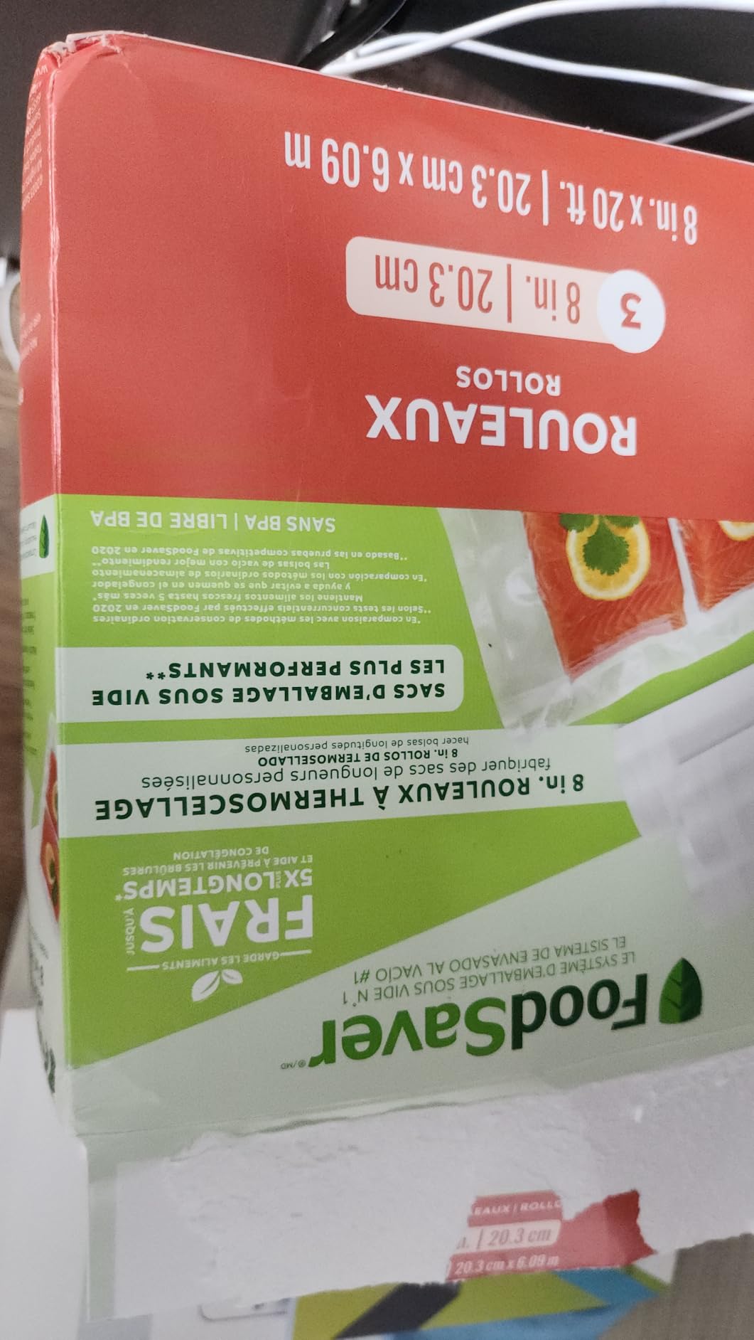 FoodSaver Custom Fit Vacuum Sealer Rolls, Airtight Food Storage and Sous Vide Rolls, BPA-Free, 11 x 16' (Pack of 3) - Customer Photo 2