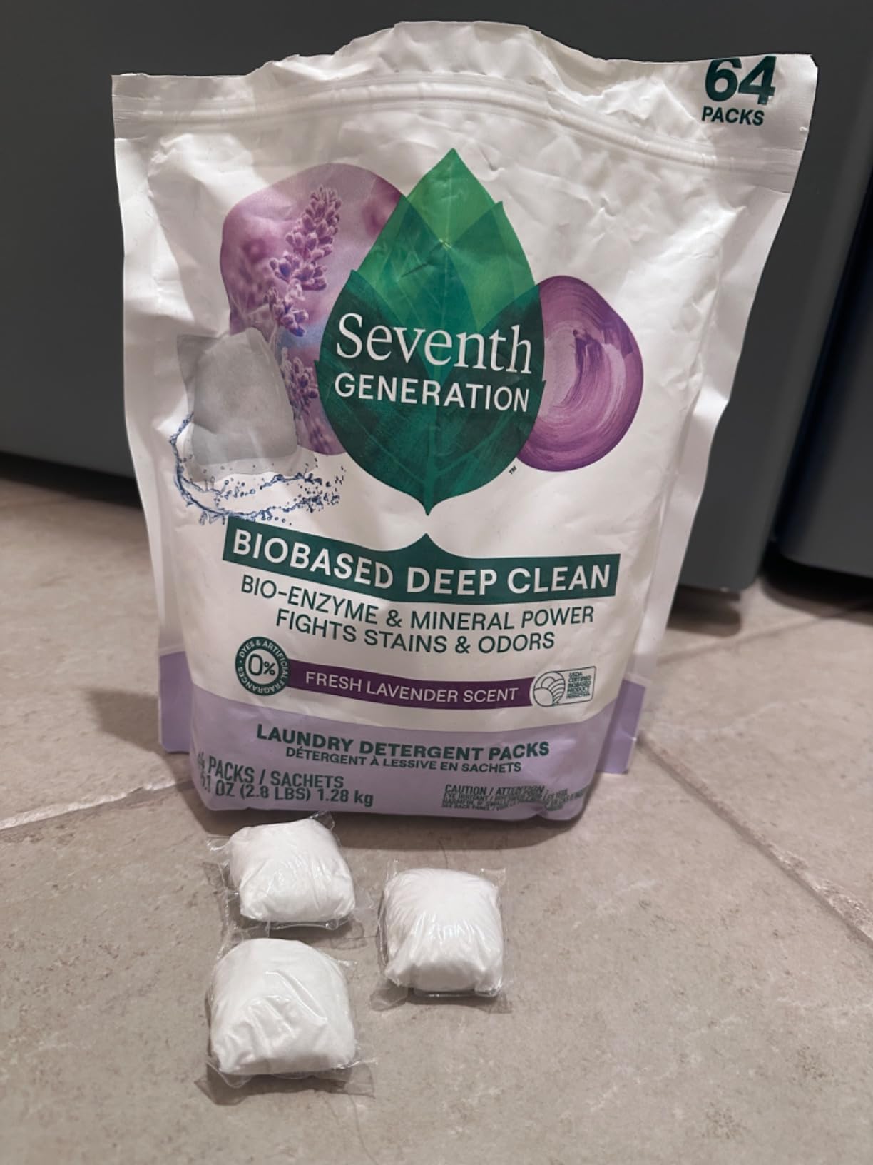 Seventh Generation Laundry Detergent Packs, Free & Clear, 90 Loads (2 pouches, 45 Ct EA) Customer Review Seventh Generation Laundry Detergent Packs, Free & Clear, 90 Loads (2 pouches, 45 Ct EA) - Customer Photo 1