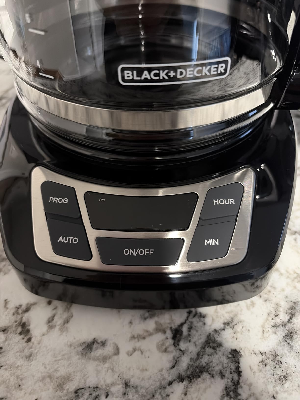 BLACK+DECKER 12-Cup Digital Coffee Maker, Programmable, Washable Basket Filter, Sneak-A-Cup, Auto Brew, Water Window, Keep Hot Plate, Black - Customer Photo 5