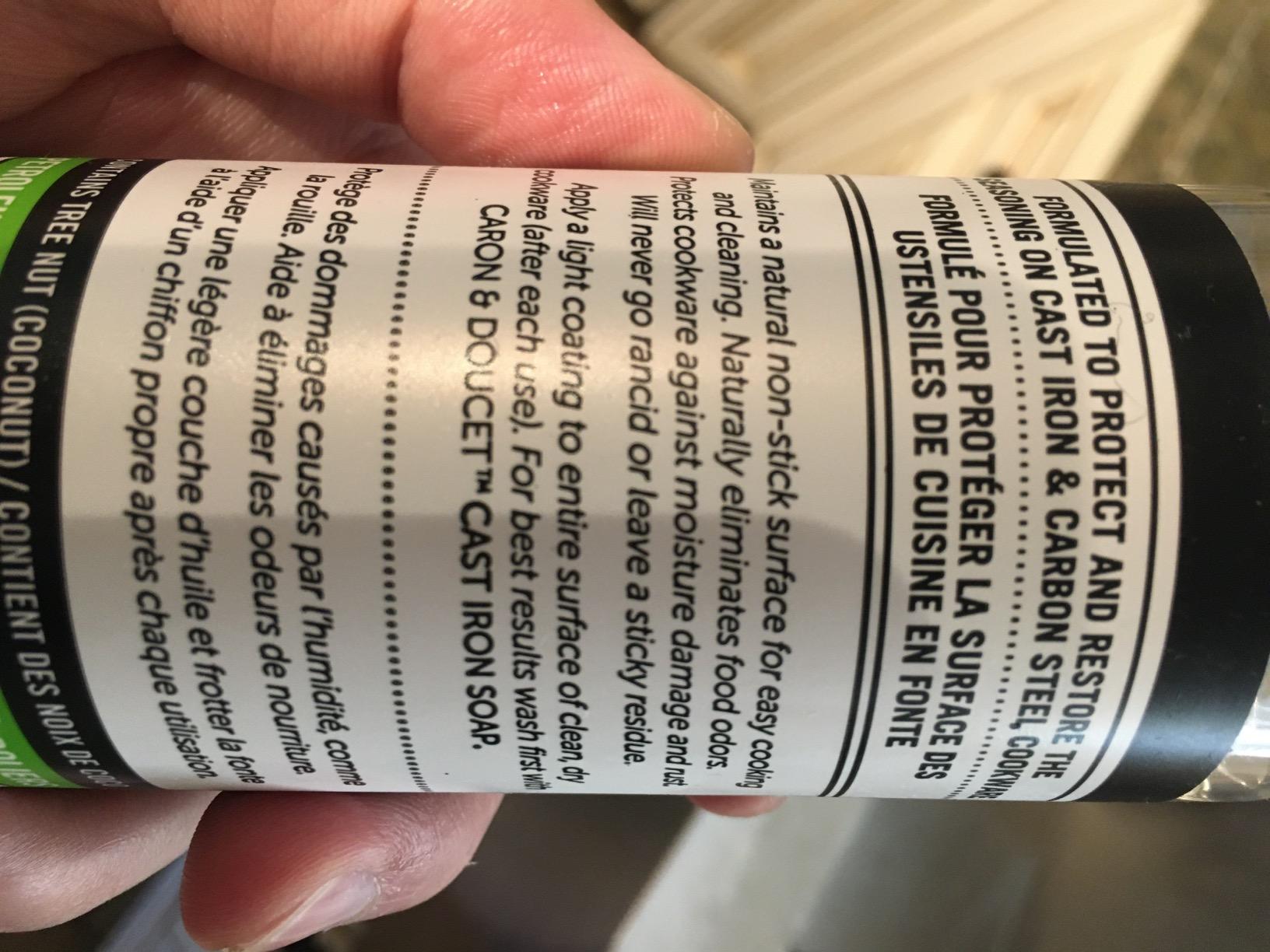CARON & DOUCET - Cast Iron Seasoning & Cleaning Oil | 100% Plant-Based & Food Grade! | Best for Seasoning, Restoring, Curing and Care (8oz) Customer Review CARON & DOUCET - Cast Iron Seasoning & Cleaning Oil | 100% Plant-Based & Food Grade! | Best for Seasoning, Restoring, Curing and Care (8oz) - Customer Photo 1