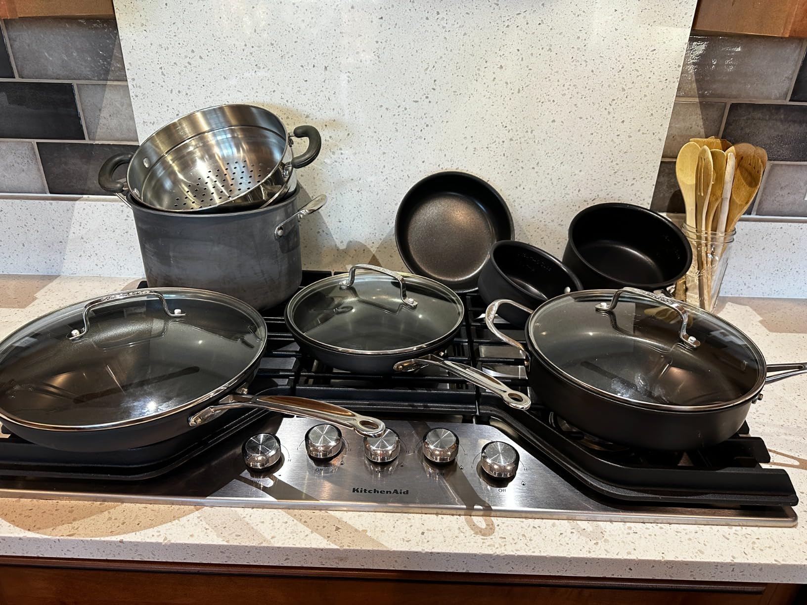 Cuisinart 17-Piece Cookware Set, Chef's Classic Nonstick Hard Anodized, 66-17 - Customer Photo 2