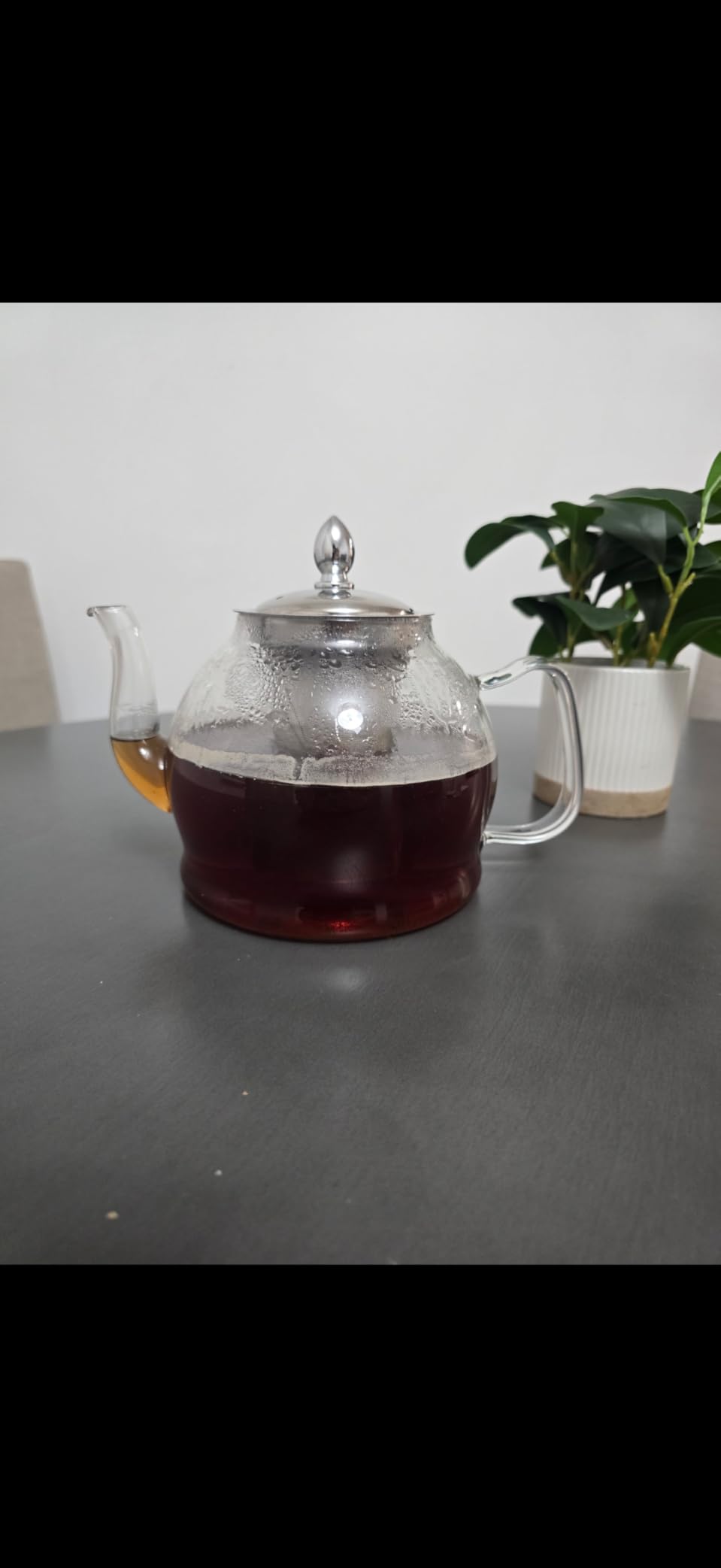 HIWARE 1000ml Glass Teapot with Removable Infuser, Stovetop Safe Tea Kettle, Blooming and Loose Leaf Tea Maker Set Customer Review HIWARE 1000ml Glass Teapot with Removable Infuser, Stovetop Safe Tea Kettle, Blooming and Loose Leaf Tea Maker Set - Customer Photo 2