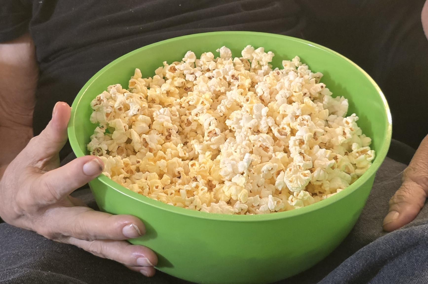 The Orginal HotPop Silicone Popcorn Maker - Microwave Popcorn Popper with Handles - Collapsible Bowl, Heat-Resistant, Easy to Clean, Ideal for Family Movie Nights, 15-Cup Capacity - Red - Customer Photo 2