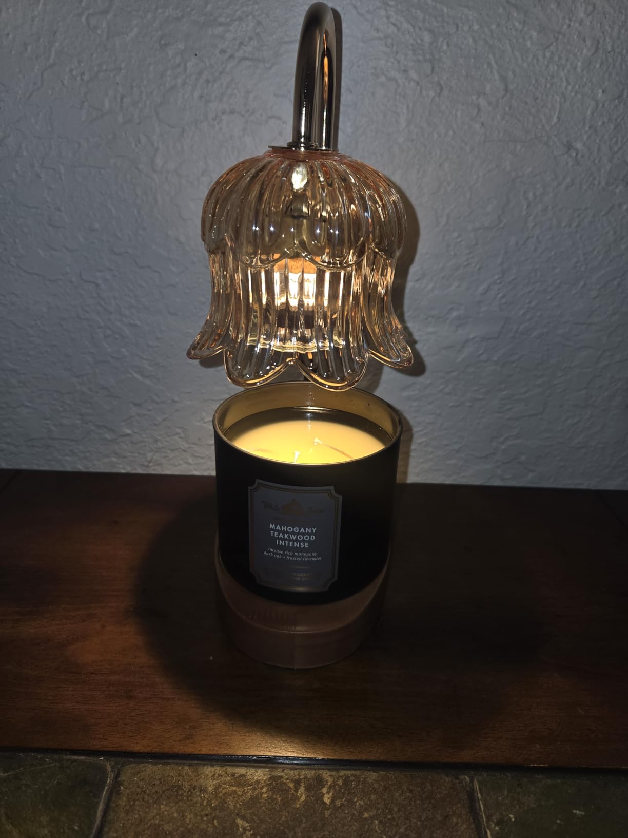 Bath & Body Works White Barn 3-Wick Candle in Mahogany Teakwood High Intensity, Scented - Customer Photo 1