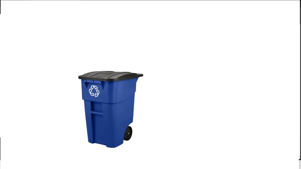 Rubbermaid Commercial Products BRUTE Rollout Heavy-Duty Wheeled Trash/Garbage Can, 32-Gallon, Blue, for Restaurants/Hospitals/Offices/Warehouses/Garage Customer Review Best 32 Gallon Trash Can With Wheels