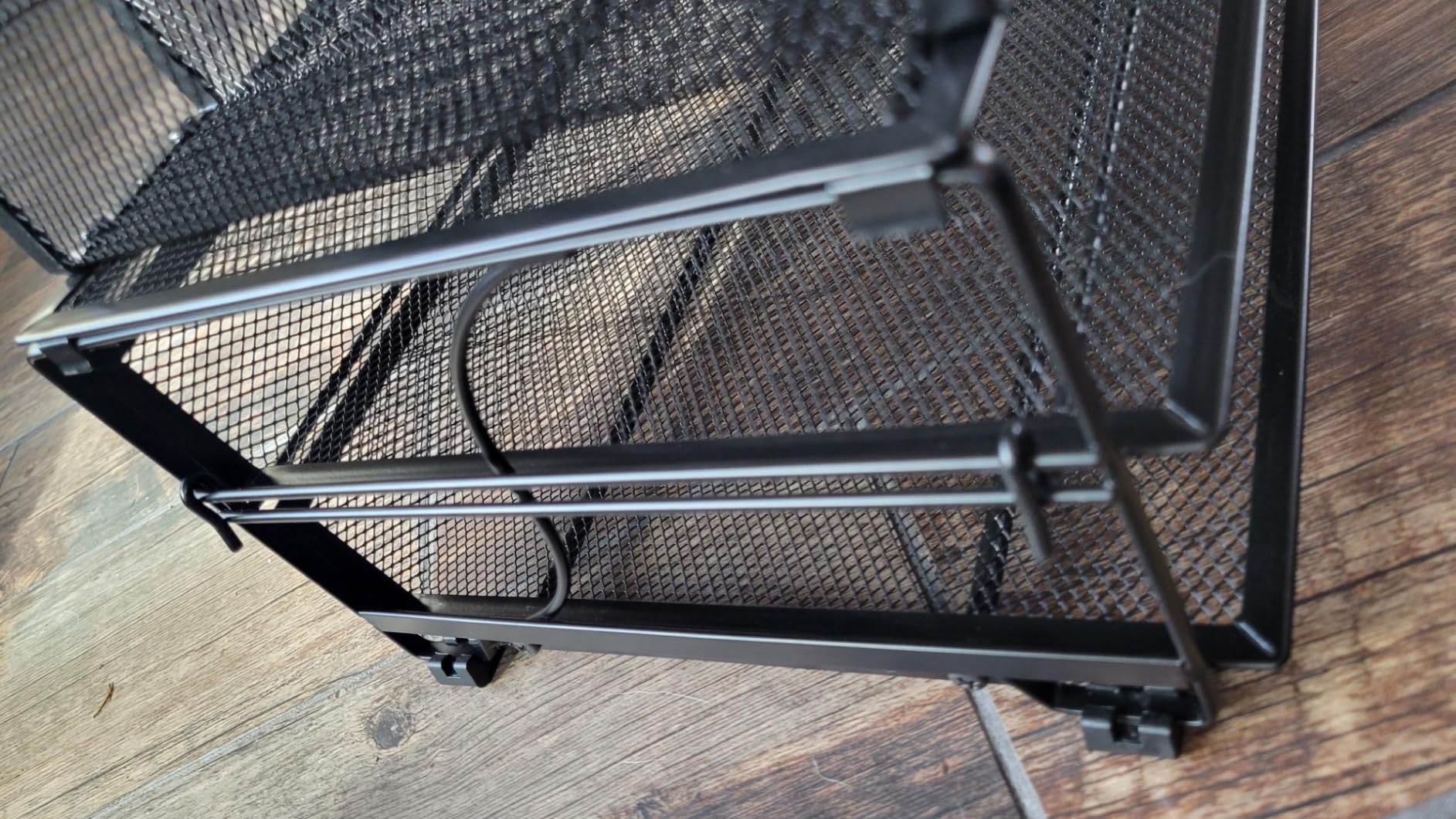 SIMPLE HOUSEWARE Mesh Desk Organizer with Sliding Drawer, Double Tray and 5 Upright Sections, Black - Customer Photo 1