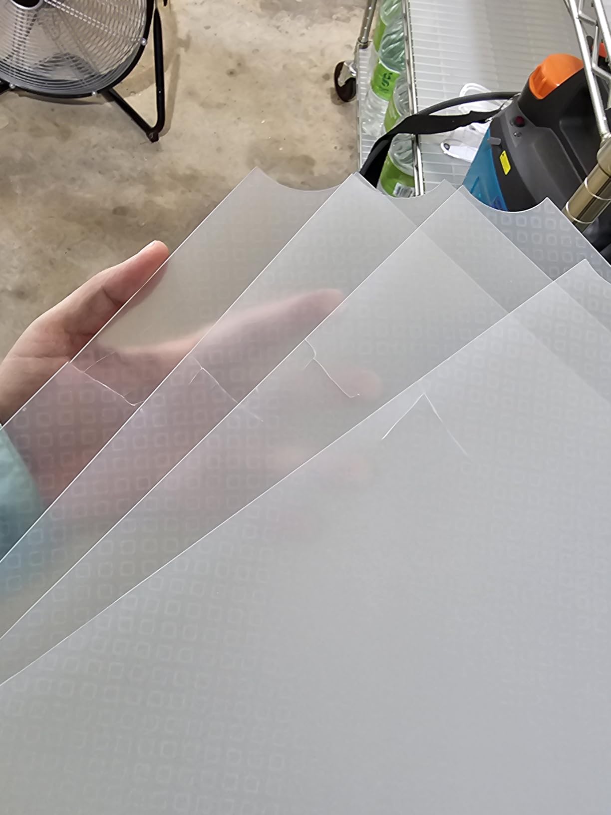 Sterling Shelf Liners for Wire Shelf System: Set of 4 in Graphite: 14 x 36 inch: Plastic Wire Shelving Mats Customer Review Sterling Shelf Liners for Wire Shelf System: Set of 4 in Graphite: 14 x 36 inch: Plastic Wire Shelving Mats - Customer Photo 4