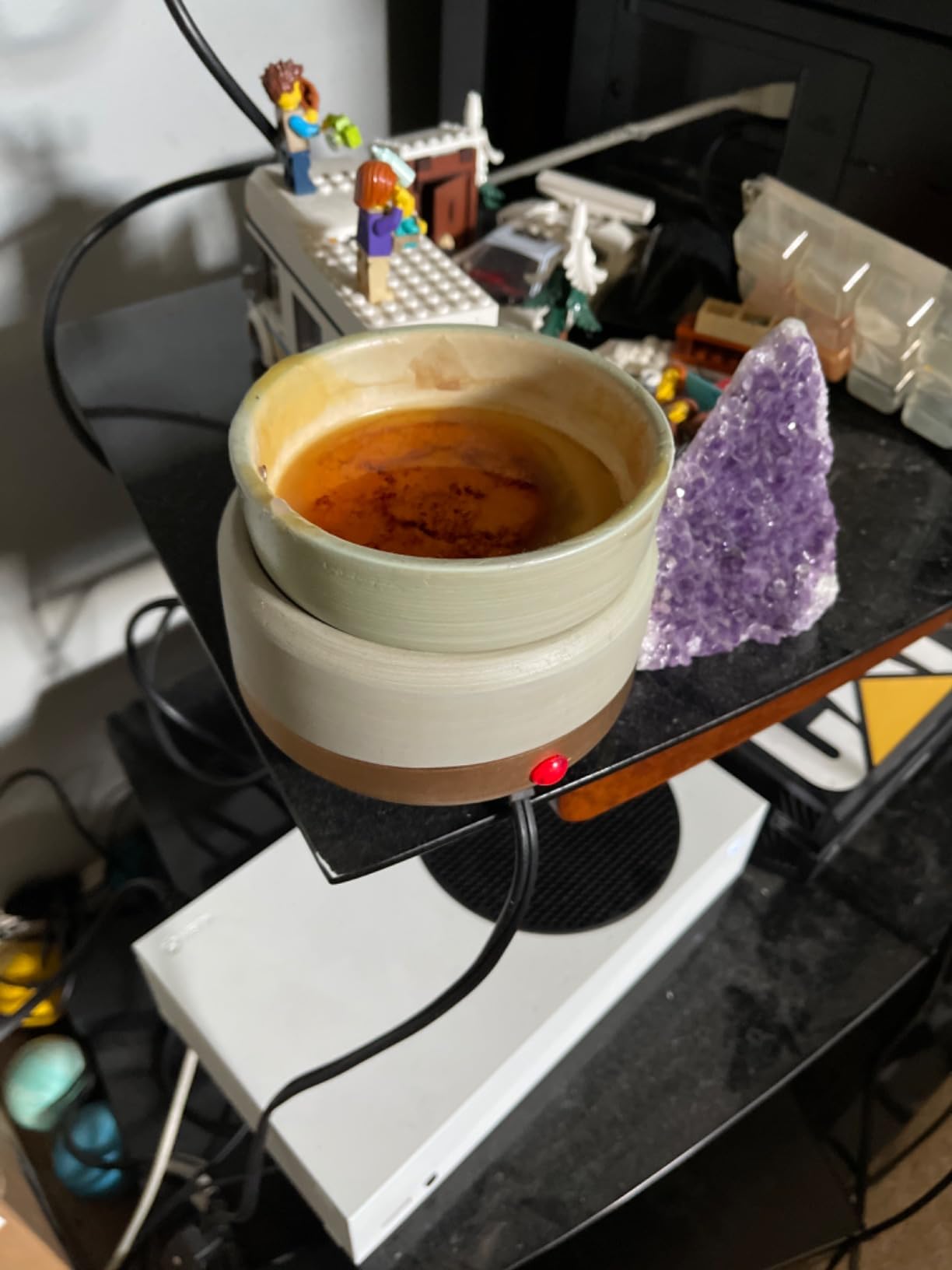 CANDLE WARMERS ETC 2-in-1 Candle and Fragrance Warmer for Warming Scented Candles or Wax Melts and Tarts with to Freshen Room, Midas - Customer Photo 2