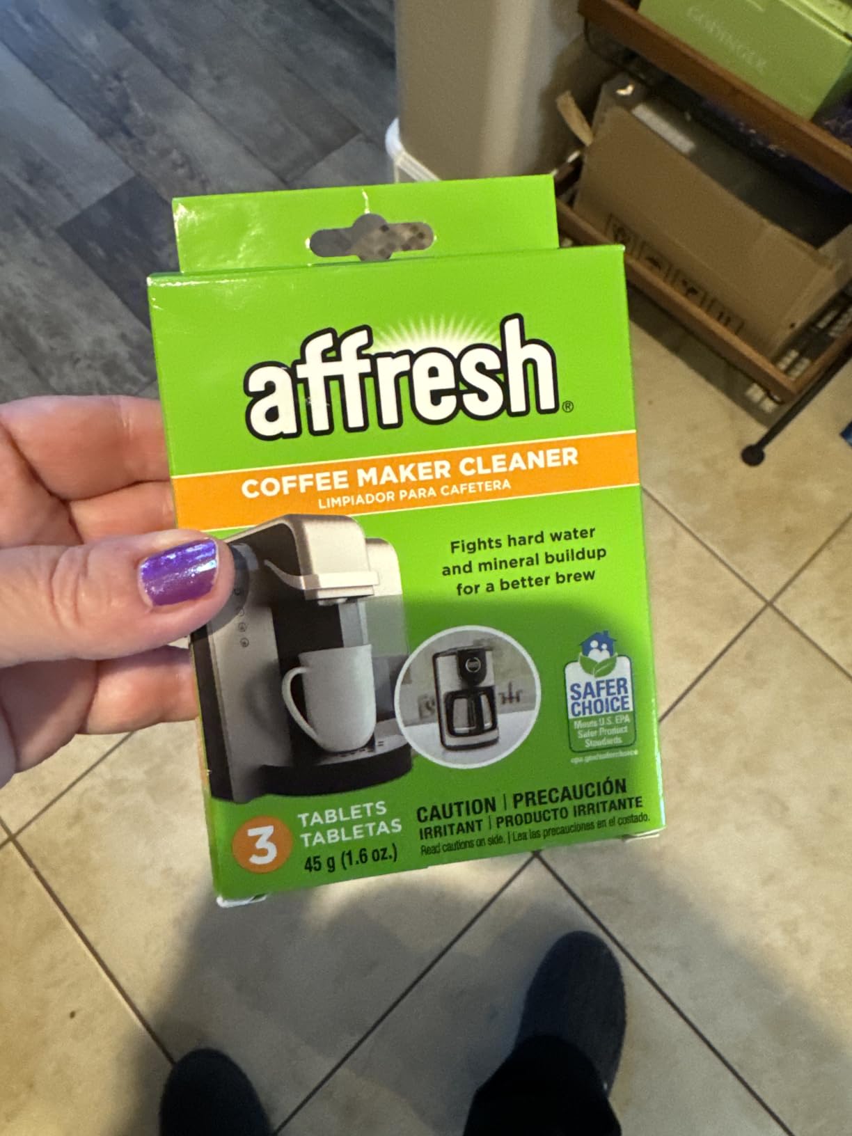 Affresh Coffee Maker Cleaner, for Multi Cup Drip, Pod, Single Serve and Espresso, Descales & Cleans Limescale & Mineral Deposits, 3 Tablets, 3 Month Supply Customer Review Affresh Coffee Maker Cleaner, for Multi Cup Drip, Pod, Single Serve and Espresso, Descales & Cleans Limescale & Mineral Deposits, 3 Tablets, 3 Month Supply - Customer Photo 2