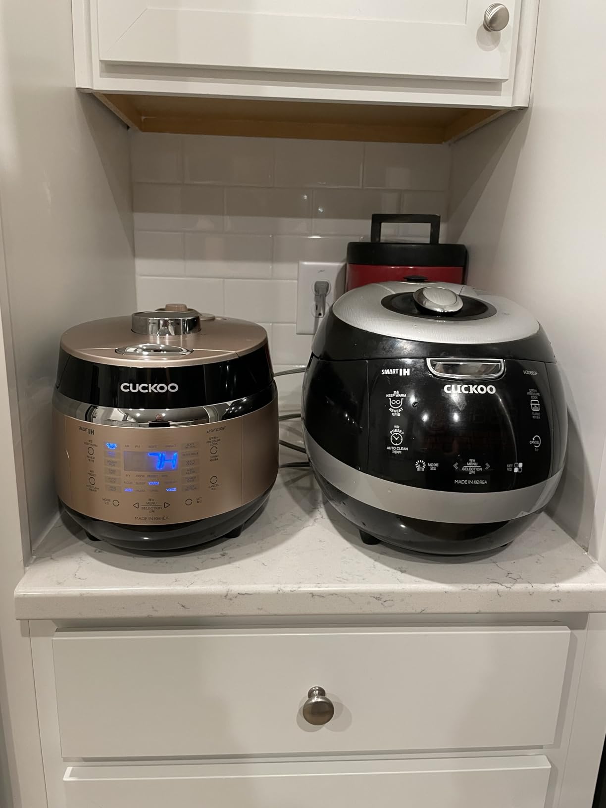CUCKOO High Pressure Rice Cooker 3-Cup Uncooked / 6-Cup Cooked with Induction Heating Technology, Small Rice Maker with 16 Menu Options and Steam Plate, Voice Guide, Gold (CRP-EHSS0309F) Customer Review CUCKOO High Pressure Rice Cooker 3-Cup Uncooked / 6-Cup Cooked with Induction Heating Technology, Small Rice Maker with 16 Menu Options and Steam Plate, Voice Guide, Gold (CRP-EHSS0309F) - Customer Photo 2