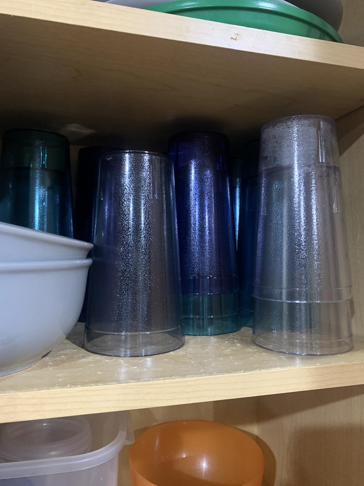 US Acrylic Cafe Plastic Reusable Tumblers (Set of 16) 20-ounce Water Cups Coastal Colors | Restaurant Style Drinking Glasses Value Set, Stackable, BPA-free, Made in the USA | Top-rack Dishwasher Safe - Customer Photo 2