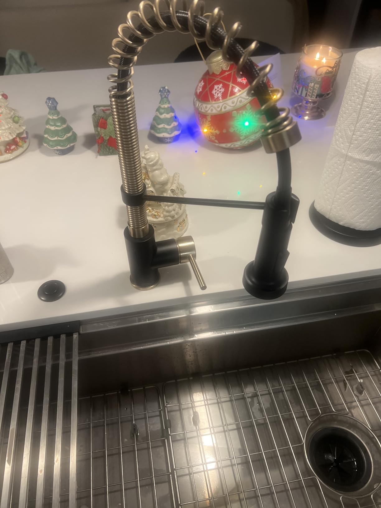 KRAUS Bolden Commercial Style 2-Function Single Handle Pull Down Kitchen Faucet in Matte Black, KPF-1610MB - Customer Photo 2