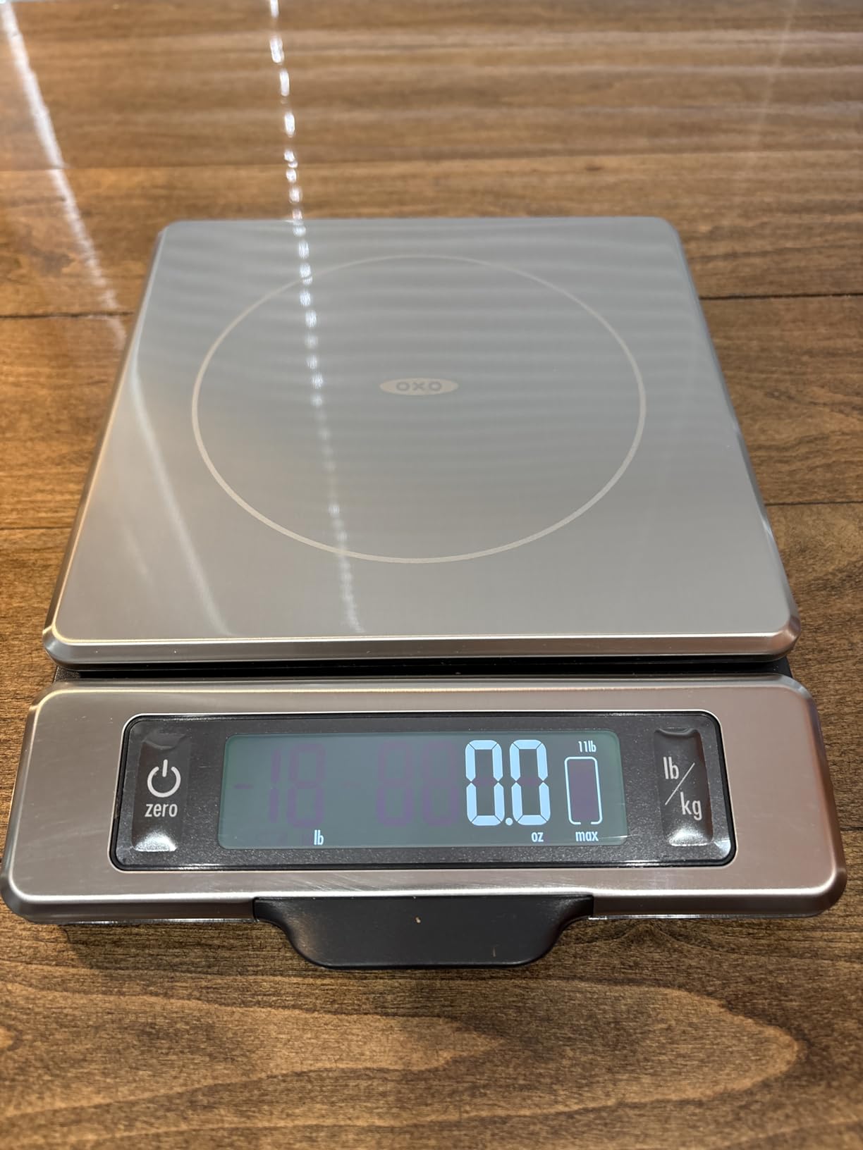 OXO Good Grips 11-Pound Stainless Steel Kitchen Scale with Pull-Out Display - Black - Customer Photo 1