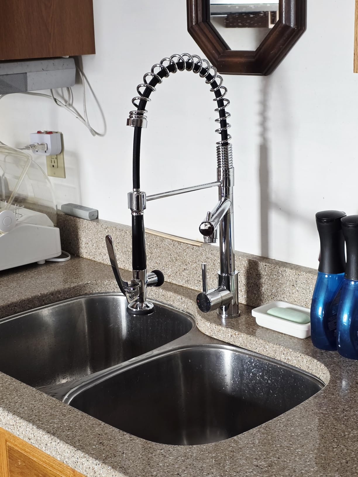 Fapully Commercial Pull Down Kitchen Sink Faucet with Sprayer Brushed Nickel Customer Review Fapully Commercial Pull Down Kitchen Sink Faucet with Sprayer Brushed Nickel - Customer Photo 2