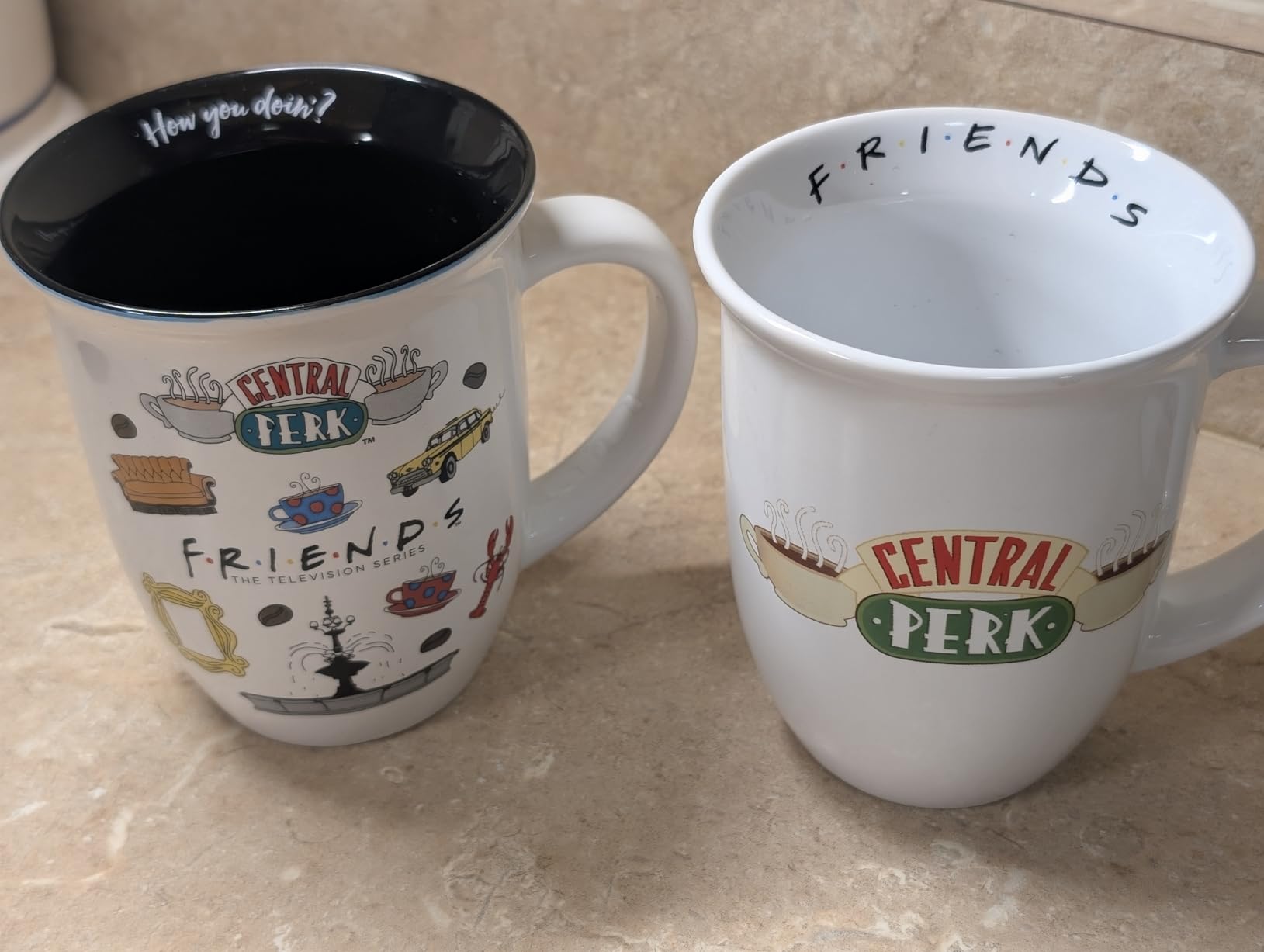 Silver Buffalo FRIENDS Central Perk Black Ceramic Mug Oversized for Coffee, Soup, 24 Ounces - Customer Photo 1