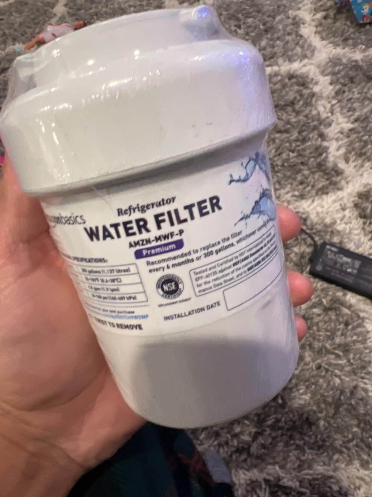 Amazon Basics Replacement Water Filter Cartridge Compatible with GE MWF Refrigerator, Pack of 2, Premium Filtration - Customer Photo 2