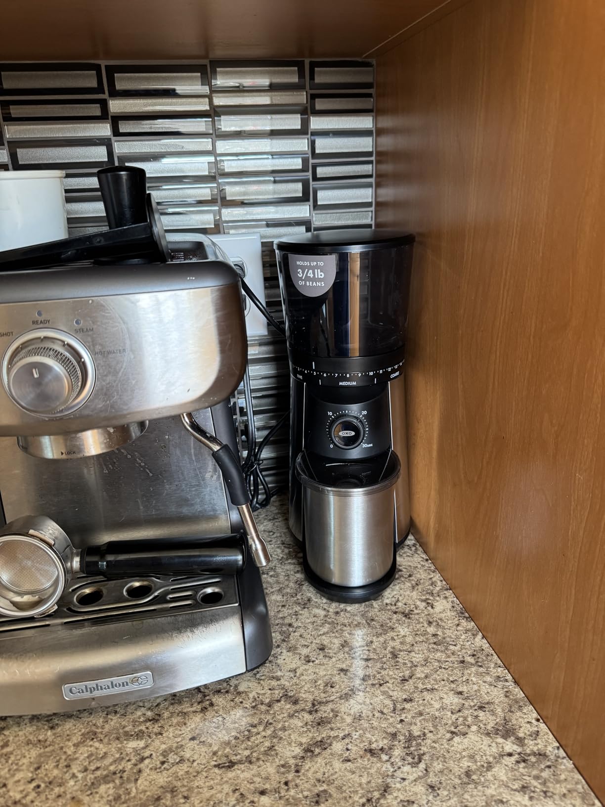 OXO Brew Conical Burr Coffee Grinder - Silver, Stainless Steel Burrs, One-Touch Automatic Smart Grind customer photo 1