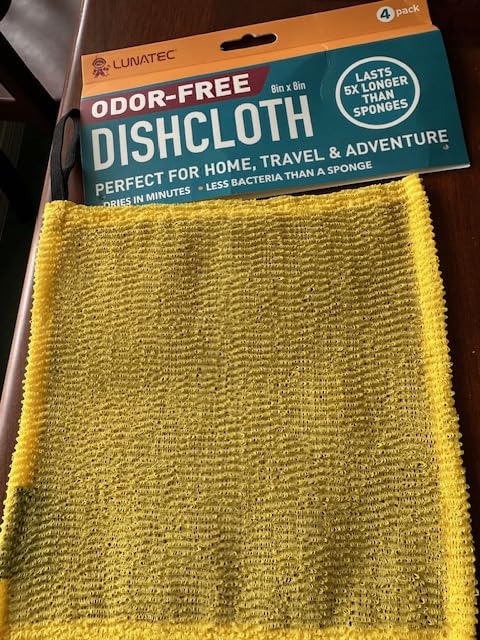 Lunatec Odor-Free Kitchen Dishcloths. A Scrubber and scouring pad for All Surfaces. (4-Pack) - Customer Photo 1