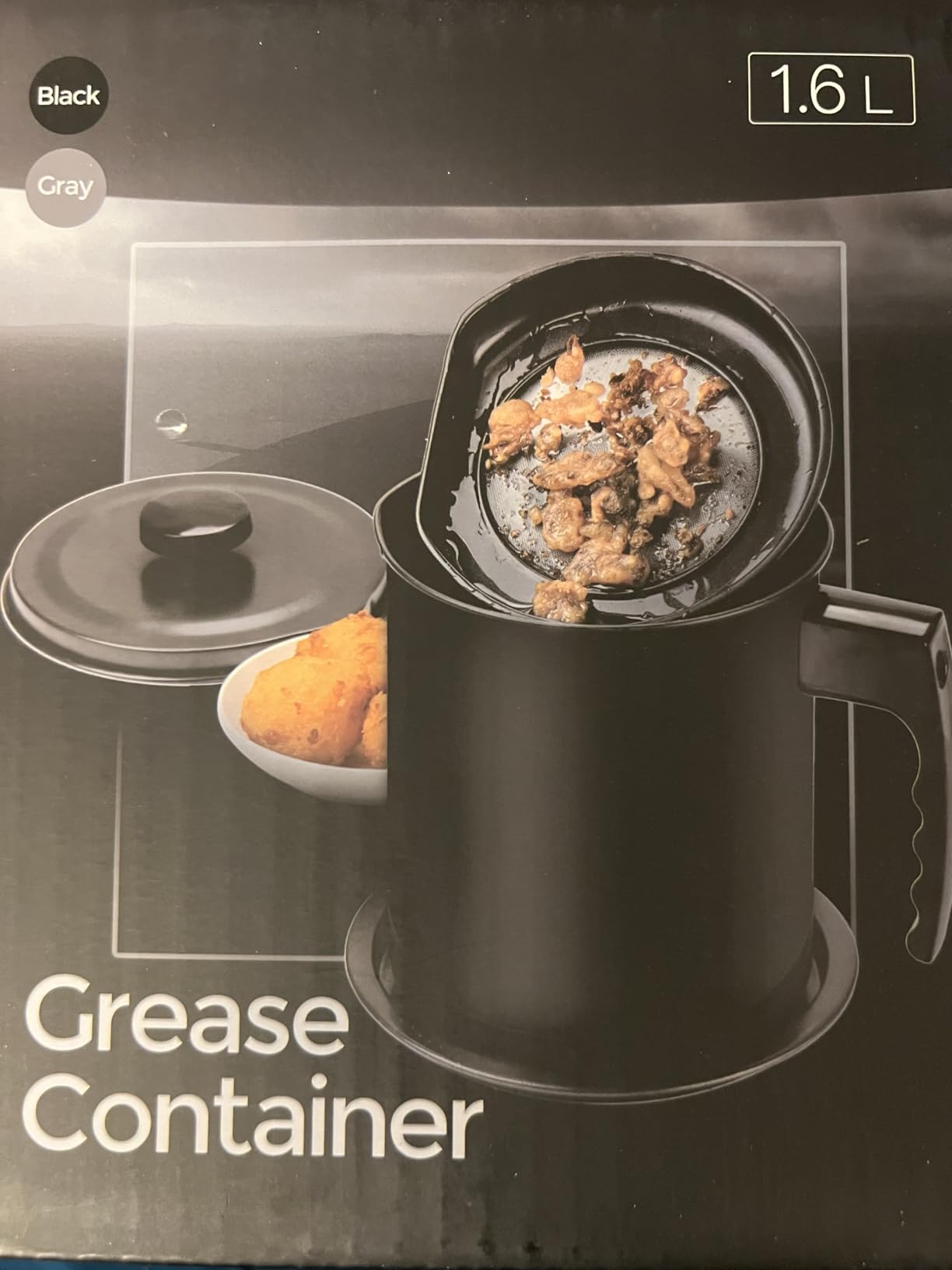 Ourokhome Bacon Grease Container with Strainer- 1.3 L or 5.2 Cup Iron Kitchen Oil Storage Can with Fine Mesh Strainer for Storing Hot Frying Oil, Fat (Black) Customer Review Ourokhome Bacon Grease Container with Strainer- 1.3 L or 5.2 Cup Iron Kitchen Oil Storage Can with Fine Mesh Strainer for Storing Hot Frying Oil, Fat (Black) - Customer Photo 2
