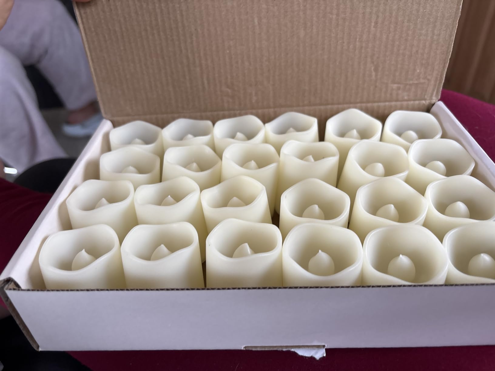 SHYMERY Flameless Votive Candles,Flameless Flickering Electric Fake Candle,24 Pack 200+Hour Battery Operated LED Tea Lights in Warm White for Wedding, Table, Halloween,Christmas Decorations 1.5