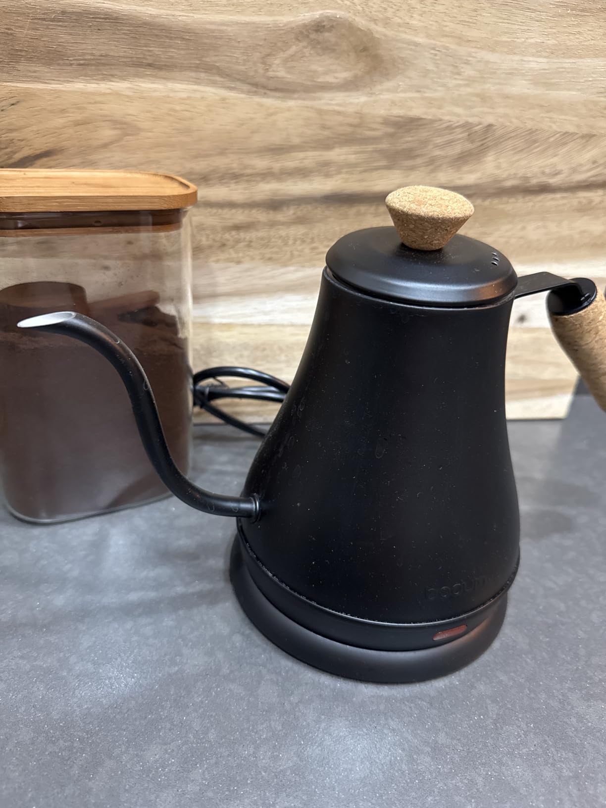 Bodum 27oz Bistro Gooseneck Electric Water Kettle, Pour Over Coffee & Tea, Stainless Steel, Matte Black - Customer Photo 3