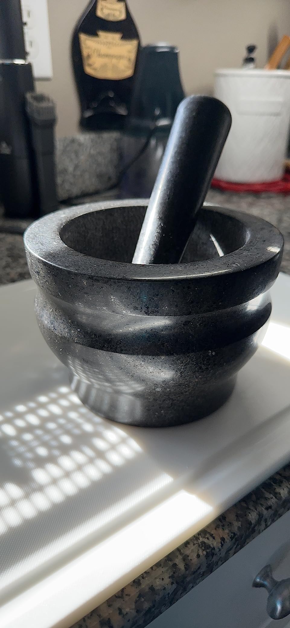 Cole & Mason Granite Mortar & Pestle - Unpolished Stone Mortar Bowl & Pestle - Home Kitchen Essentials & Cooking Accessories - Non-Porous Mortar & Pestle Spice Grinder Set - 5.5 Cole & Mason Granite Mortar & Pestle - Unpolished Stone Mortar Bowl & Pestle - Home Kitchen Essentials & Cooking Accessories - Non-Porous Mortar & Pestle Spice Grinder Set - 5.5