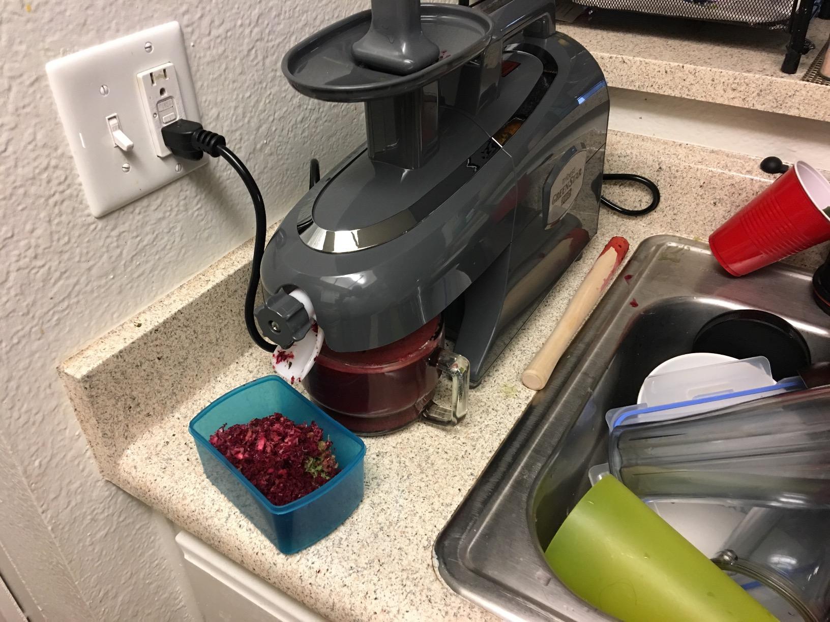 Tribest Greenstar GS-P501-B Pro Jumbo Slow Masticating Juicer, Twin Gear Cold Press Juicer & Juice Extractor, White Customer Review Tribest Greenstar GS-P501-B Pro Jumbo Slow Masticating Juicer, Twin Gear Cold Press Juicer & Juice Extractor, White - Customer Photo 2