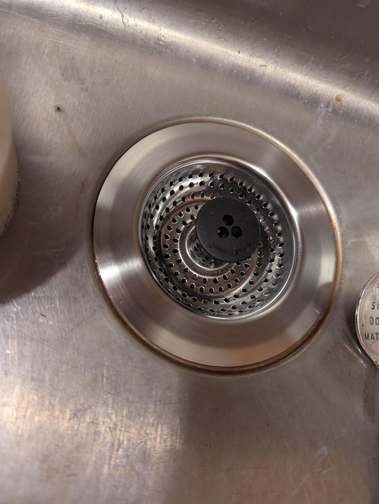 Kitchen SinkShroom Revolutionary Clog-Free Stainless Steel Sink Strainer, Black, 1-(Pack) - Customer Photo 2