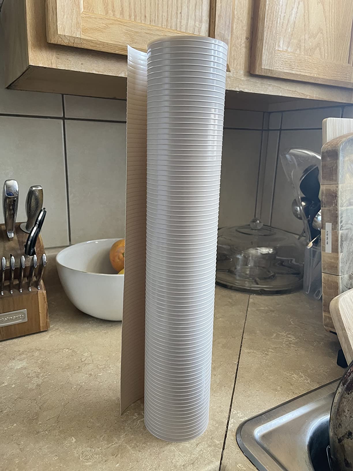 GORILLA GRIP DuraGuard Shelf Liner, Non-Adhesive Cabinet Liners for Kitchen Drawers, Shelves, Refrigerator, Pantry Storage, Bathroom Closet, Durable Waterproof BPA Free Ribbed Plastic, 12x20 Clear Customer Review GORILLA GRIP DuraGuard Shelf Liner, Non-Adhesive Cabinet Liners for Kitchen Drawers, Shelves, Refrigerator, Pantry Storage, Bathroom Closet, Durable Waterproof BPA Free Ribbed Plastic, 12x20 Clear - Customer Photo 3
