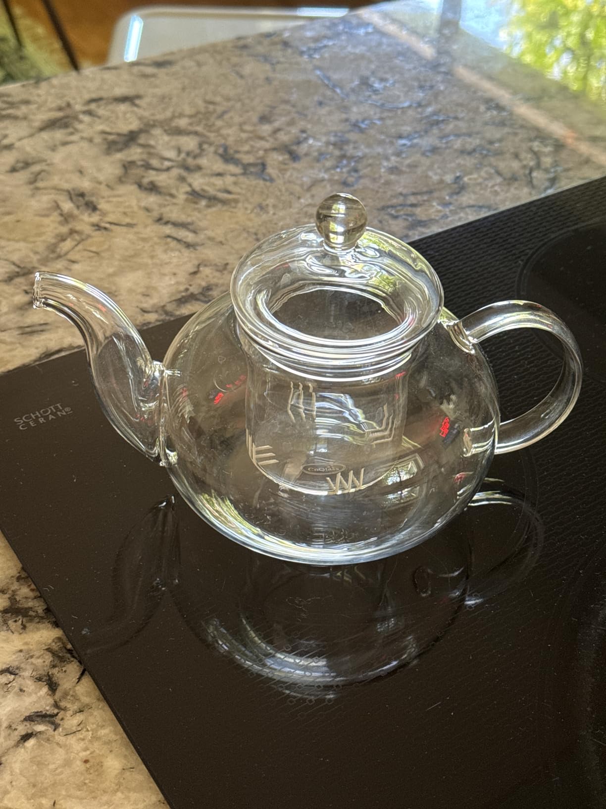 CNGLASS Glass Teapot Stovetop Safe,Clear Teapot with Removable Infuser 20.3 oz,Loose Leaf and Blooming Tea Maker Customer Review CNGLASS Glass Teapot Stovetop Safe,Clear Teapot with Removable Infuser 20.3 oz,Loose Leaf and Blooming Tea Maker - Customer Photo 2