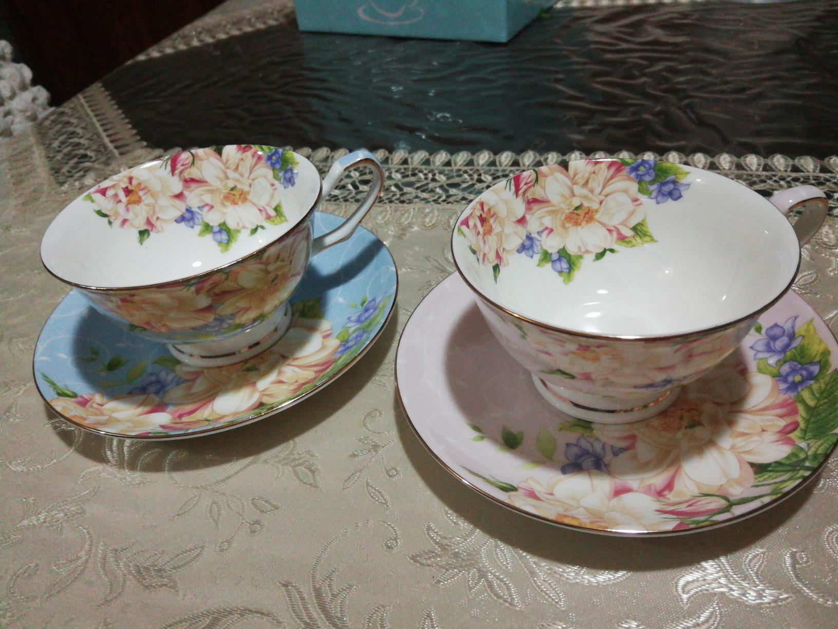 Pink Tea Cup,Floral Tea Cup and Saucer Set,Bone China Tea Set,Coffee Cup,Tea Set for Adults/Friends/Women/Men,7OZ Customer Review Pink Tea Cup,Floral Tea Cup and Saucer Set,Bone China Tea Set,Coffee Cup,Tea Set for Adults/Friends/Women/Men,7OZ - Customer Photo 5