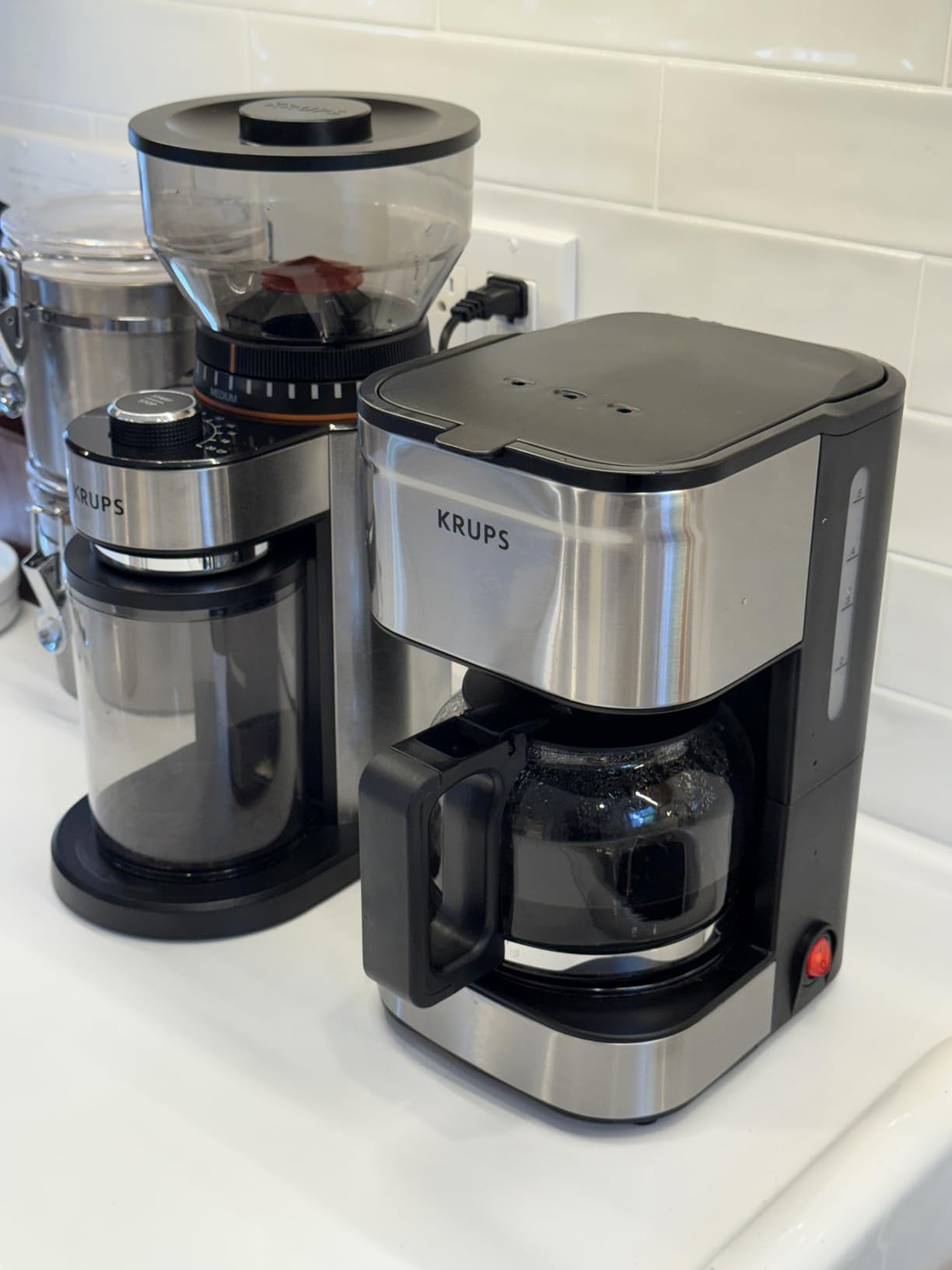 KRUPS Precision Burr Coffee Grinder: 12 Settings, 8 oz Capacity for Drip, French Press, Espresso, Pour Over, Cold Brew - Stainless Steel, 110W, Auto-Stop, Easy Clean - Coffee Grinders for Home Use - Customer Photo 2