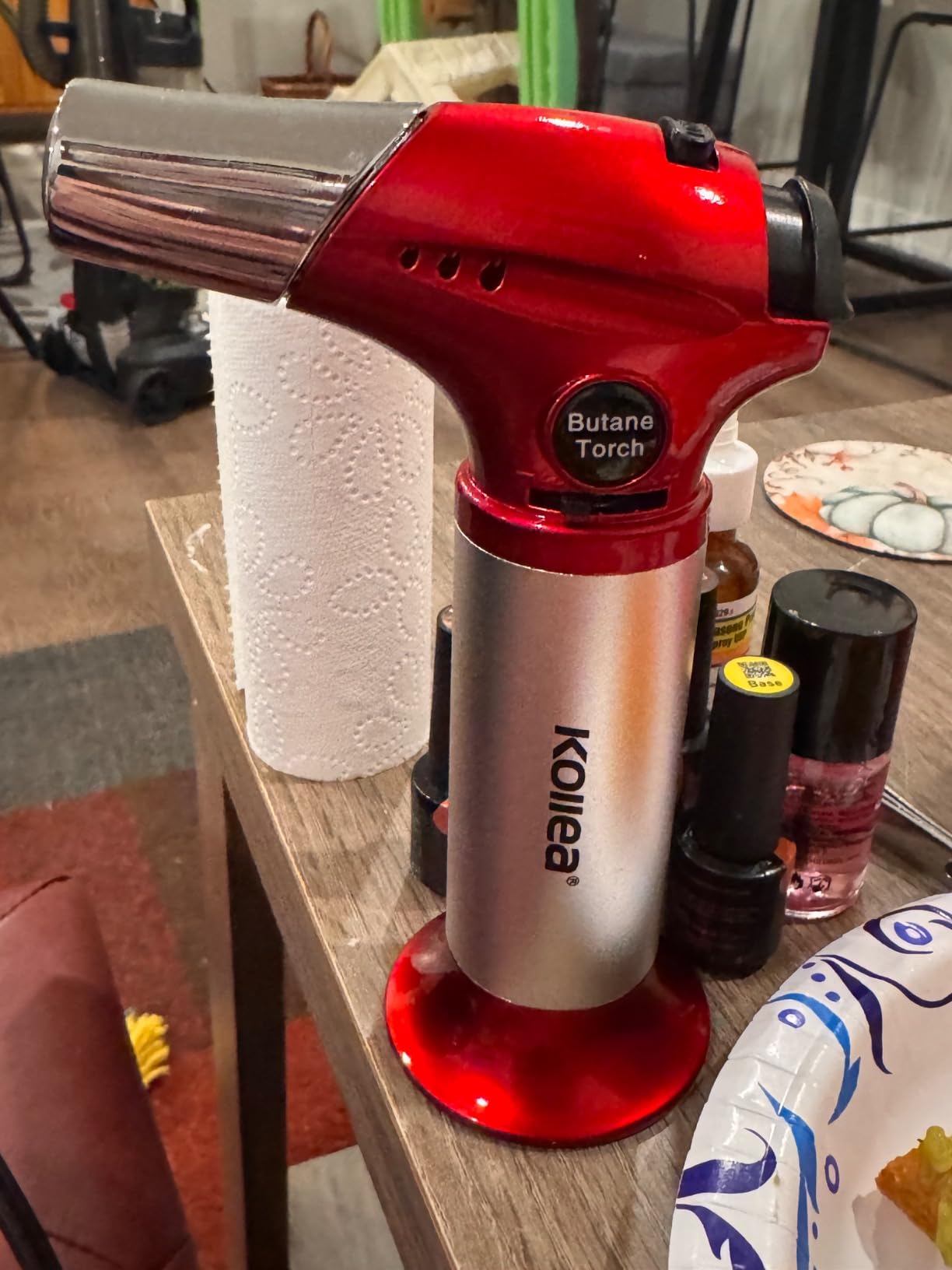 Kollea Creme Brulee Torch, Refillable Butane Torch Lighter, Kitchen Torch Food Torch with Safety Lock & Adjustable Flame for Baking, Crafts, BBQ (Gas Not Included) Customer Review Kollea Creme Brulee Torch, Refillable Butane Torch Lighter, Kitchen Torch Food Torch with Safety Lock & Adjustable Flame for Baking, Crafts, BBQ (Gas Not Included) - Customer Photo 2