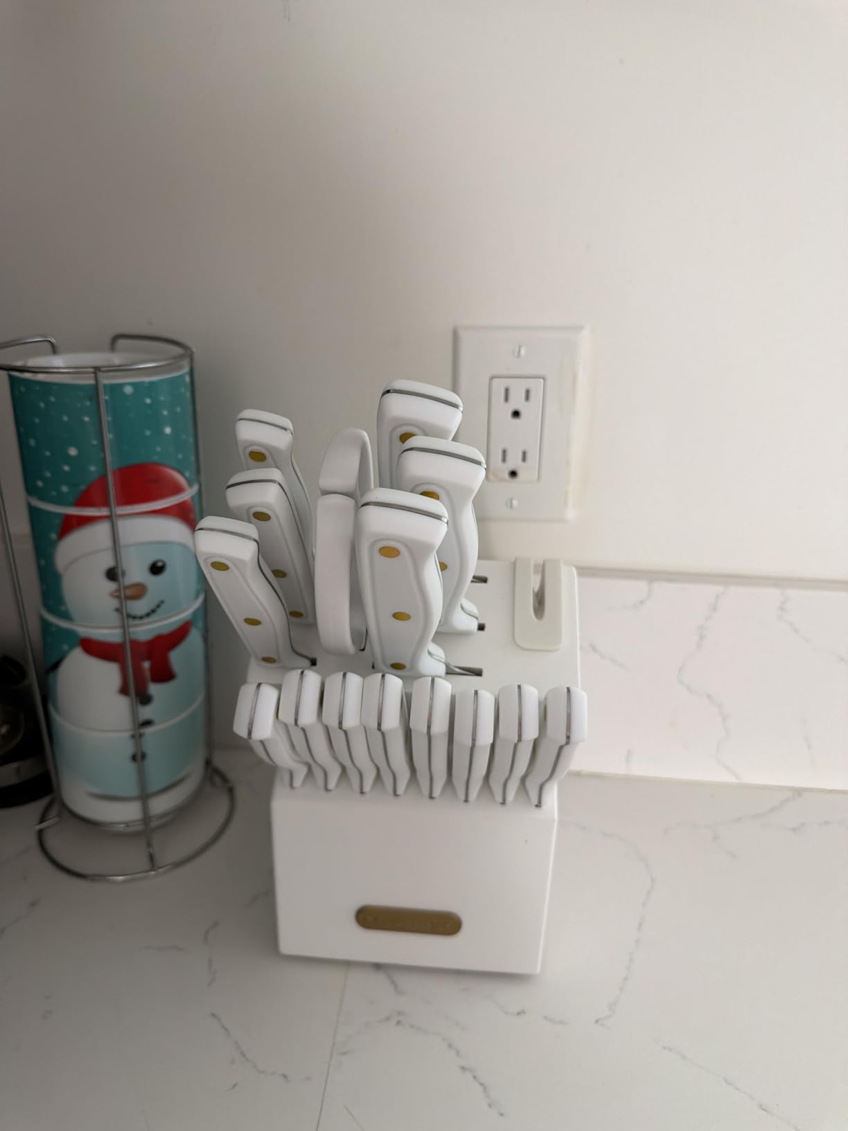 McCook Knife Sets, German Stainless Steel Kitchen Knife Block Sets with Built-in Sharpener - Customer Photo 2