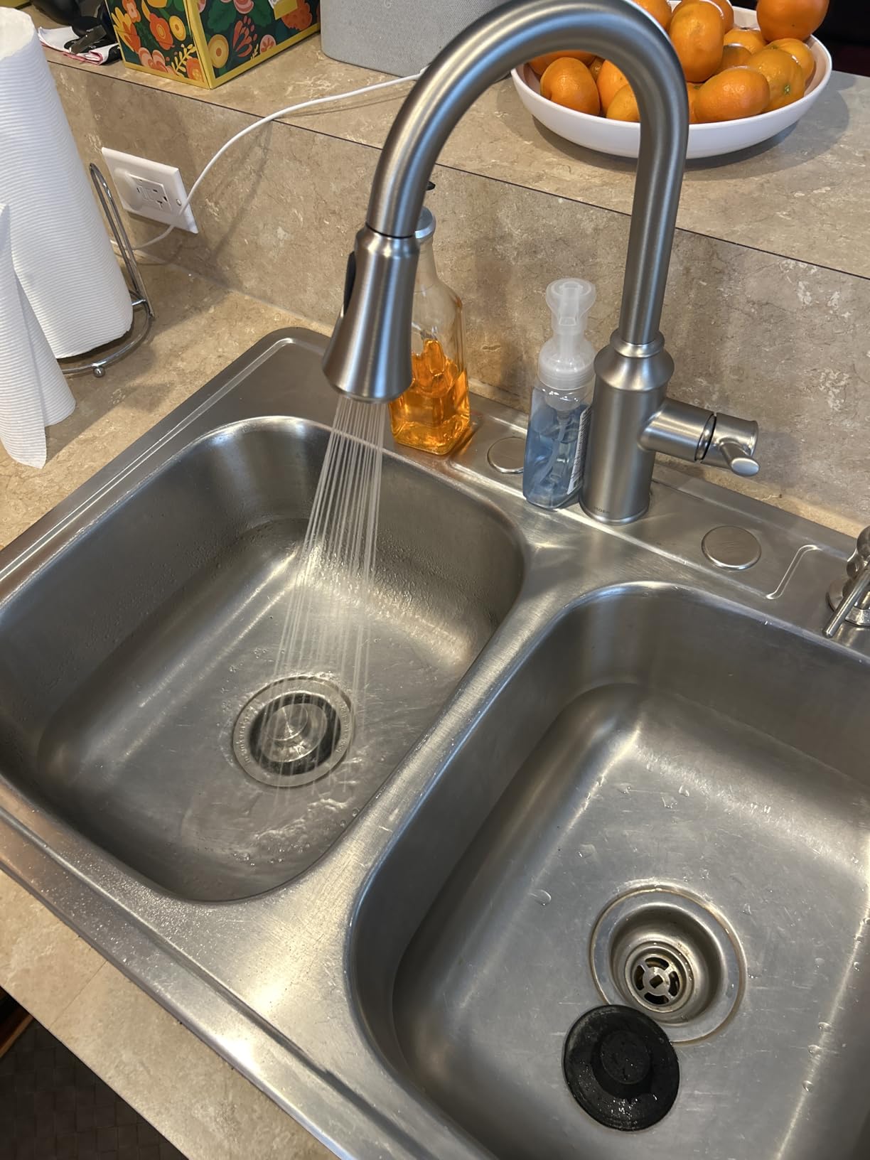 Moen Conneaut One Handle Pulldown Kitchen Sink Faucet with Reflex Docking and Power Clean, Spot Resist Stainless, 87801SRS Customer Review Moen Conneaut One Handle Pulldown Kitchen Sink Faucet with Reflex Docking and Power Clean, Spot Resist Stainless, 87801SRS - Customer Photo 1