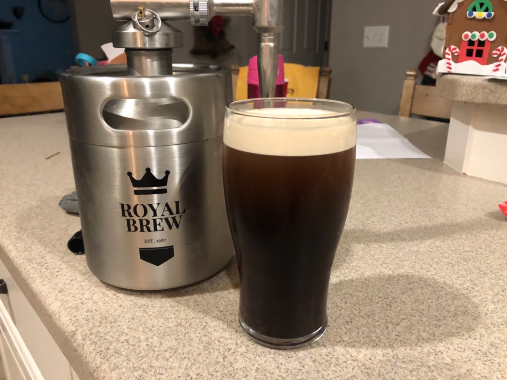 The Original Royal Brew Nitro Cold Brew Coffee Maker - Gift for Coffee Lovers - 64 oz Home Keg, Nitrogen Gas System Coffee Dispenser Kit - Customer Photo 2