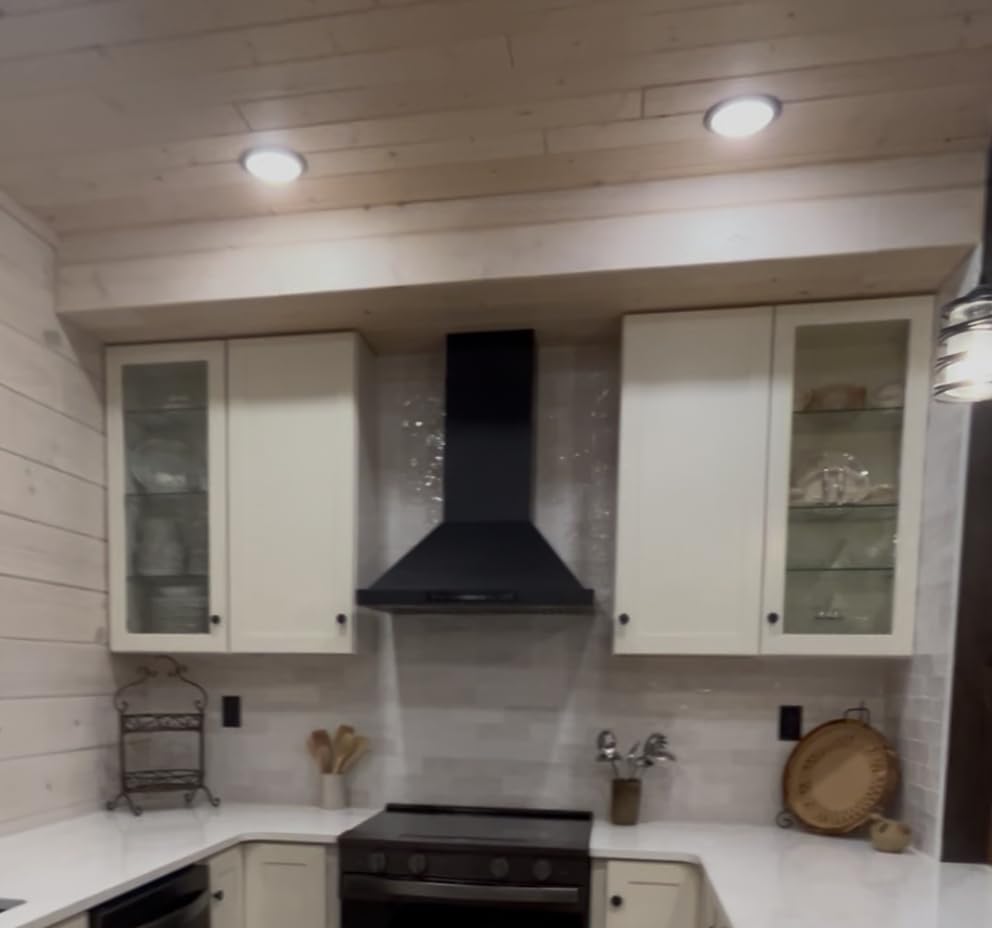 IKTCH 30-inch Wall Mount Range Hood 900 CFM Ducted/Ductless Convertible, Kitchen Chimney Vent Stainless Steel with Gesture Sensing & Touch Control Switch Panel, 2 Pcs Adjustable Lights(IKP02-30'') - Customer Photo 5