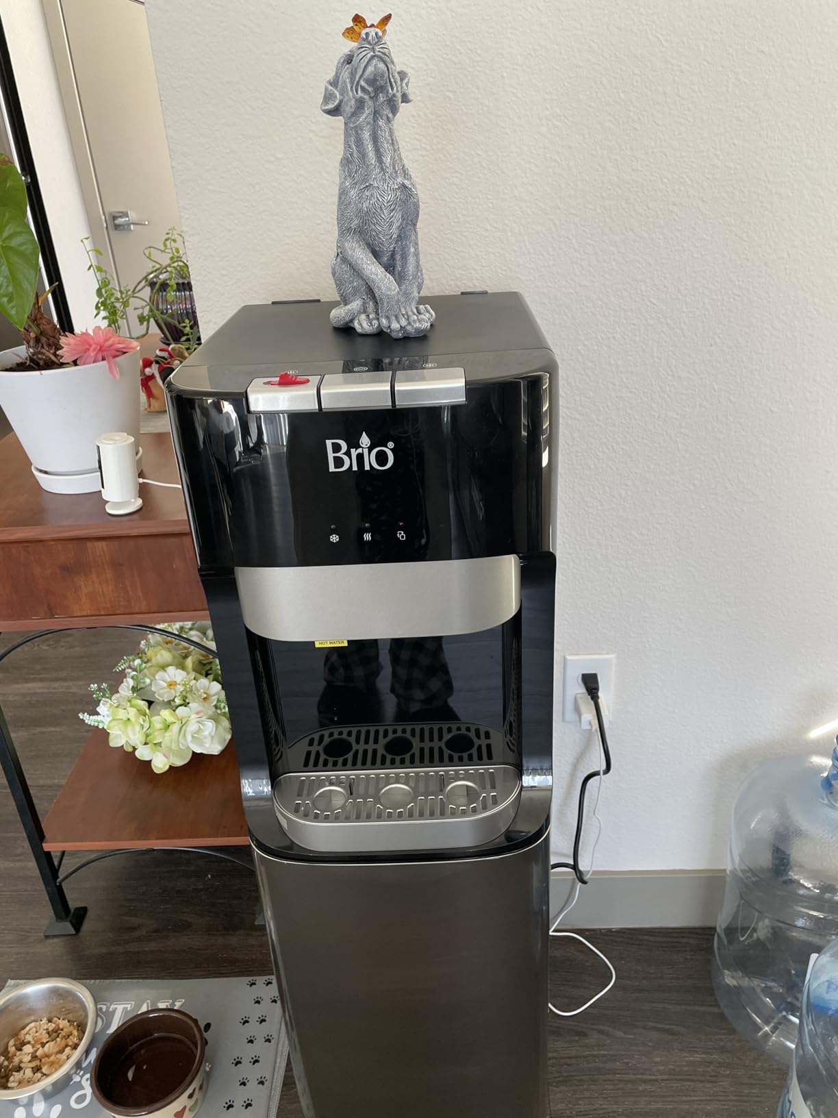 Brio Bottom Loading Water Cooler Dispenser for 5 Gallon Bottles - 3 Temperatures with Hot, Room & Cold Spouts, Child Safety Lock, LED Display with Empty Bottle Alert, Stainless Steel - Customer Photo 2
