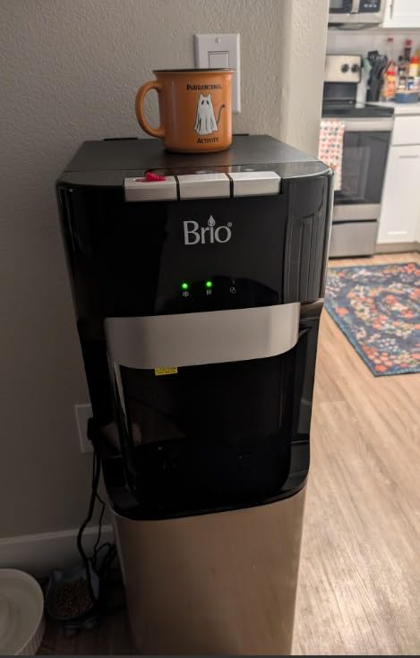 Brio Bottom Loading Water Cooler Dispenser for 5 Gallon Bottles - 3 Temperatures with Hot, Room & Cold Spouts, Child Safety Lock, LED Display with Empty Bottle Alert, Stainless Steel - Customer Photo 4