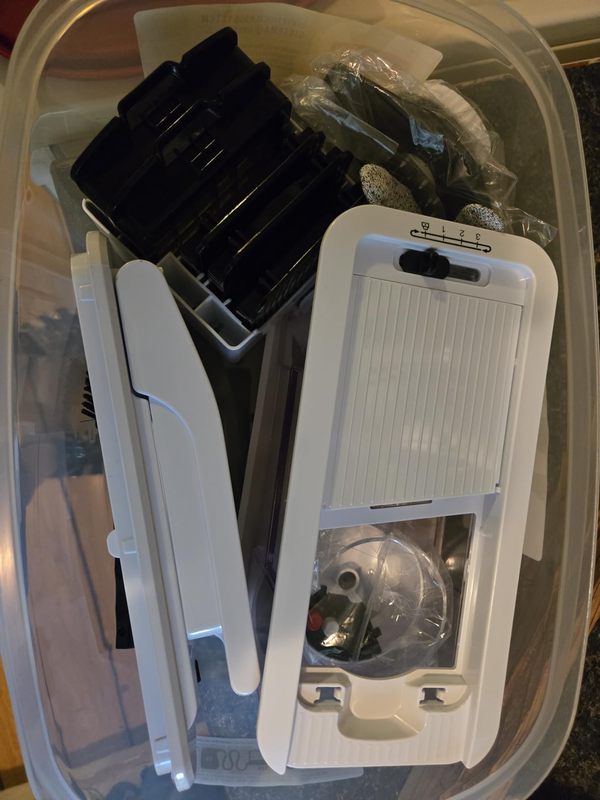 Fullstar XL Vegetable Chopper & Mandoline Slicer – Vegetable, Onion, Potato, Food, Veggie & Fruit Slicer, Dicer & Spiralizer with Pull-Out Catch Tray, Kitchen Gadgets & Gifts (6-in-1, Black/White) Customer Review Fullstar XL Vegetable Chopper & Mandoline Slicer – Vegetable, Onion, Potato, Food, Veggie & Fruit Slicer, Dicer & Spiralizer with Pull-Out Catch Tray, Kitchen Gadgets & Gifts (6-in-1, Black/White) - Customer Photo 1