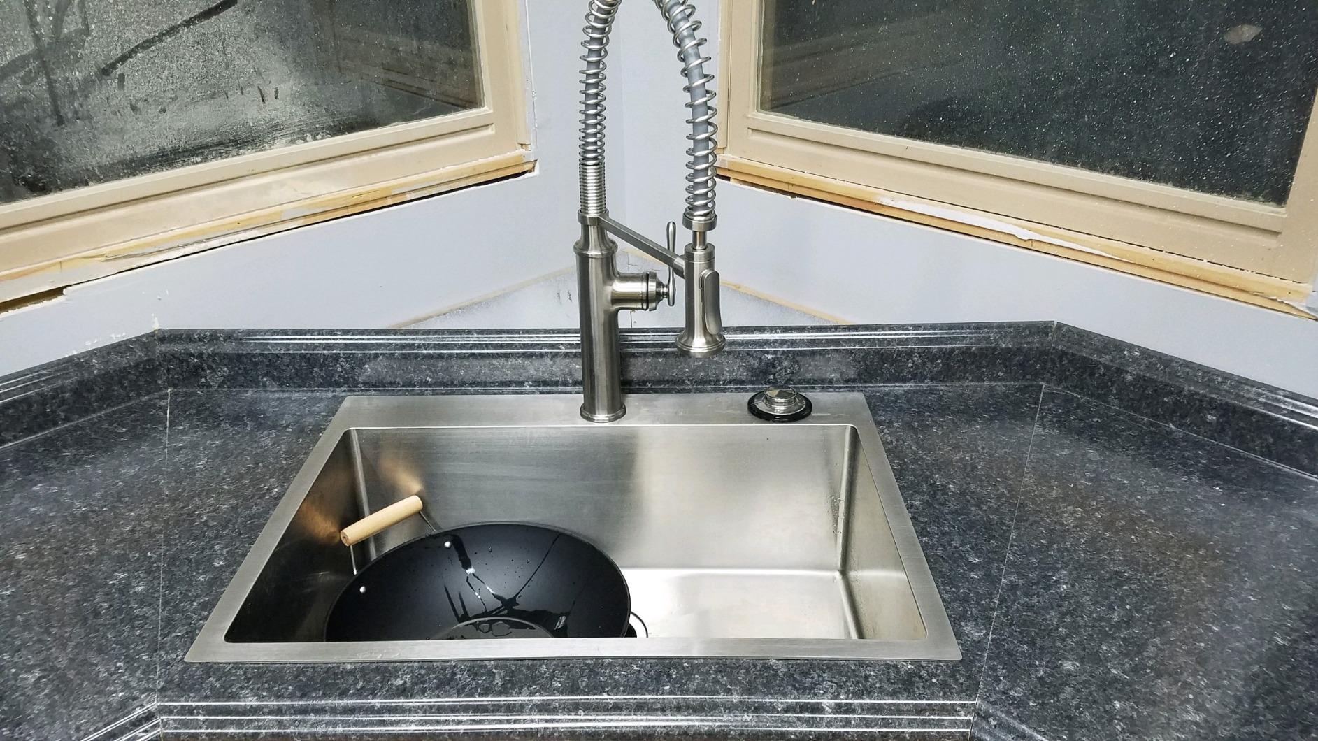 SHACO 28 Inch Black Drop In Kitchen Sink, Gunmetal Black Stainless Steel Top Mount RV Laundry Utility 9 Inch Deep Single Bowl Basin Wet Bar Prep Sink Customer Review SHACO 28 Inch Black Drop In Kitchen Sink, Gunmetal Black Stainless Steel Top Mount RV Laundry Utility 9 Inch Deep Single Bowl Basin Wet Bar Prep Sink - Customer Photo 1
