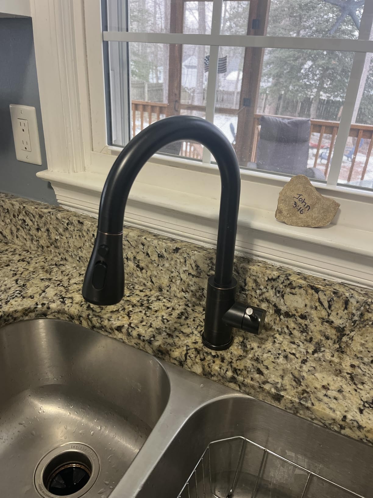 FORIOUS Kitchen Faucets with Pull Down Sprayer, Brushed Nickel, High Arc Single Handle Classic Stainless Steel Sink Faucet 1 or 3 Hole, Suitable for Farmhouse Camper Laundry Rv Bar - Customer Photo 2