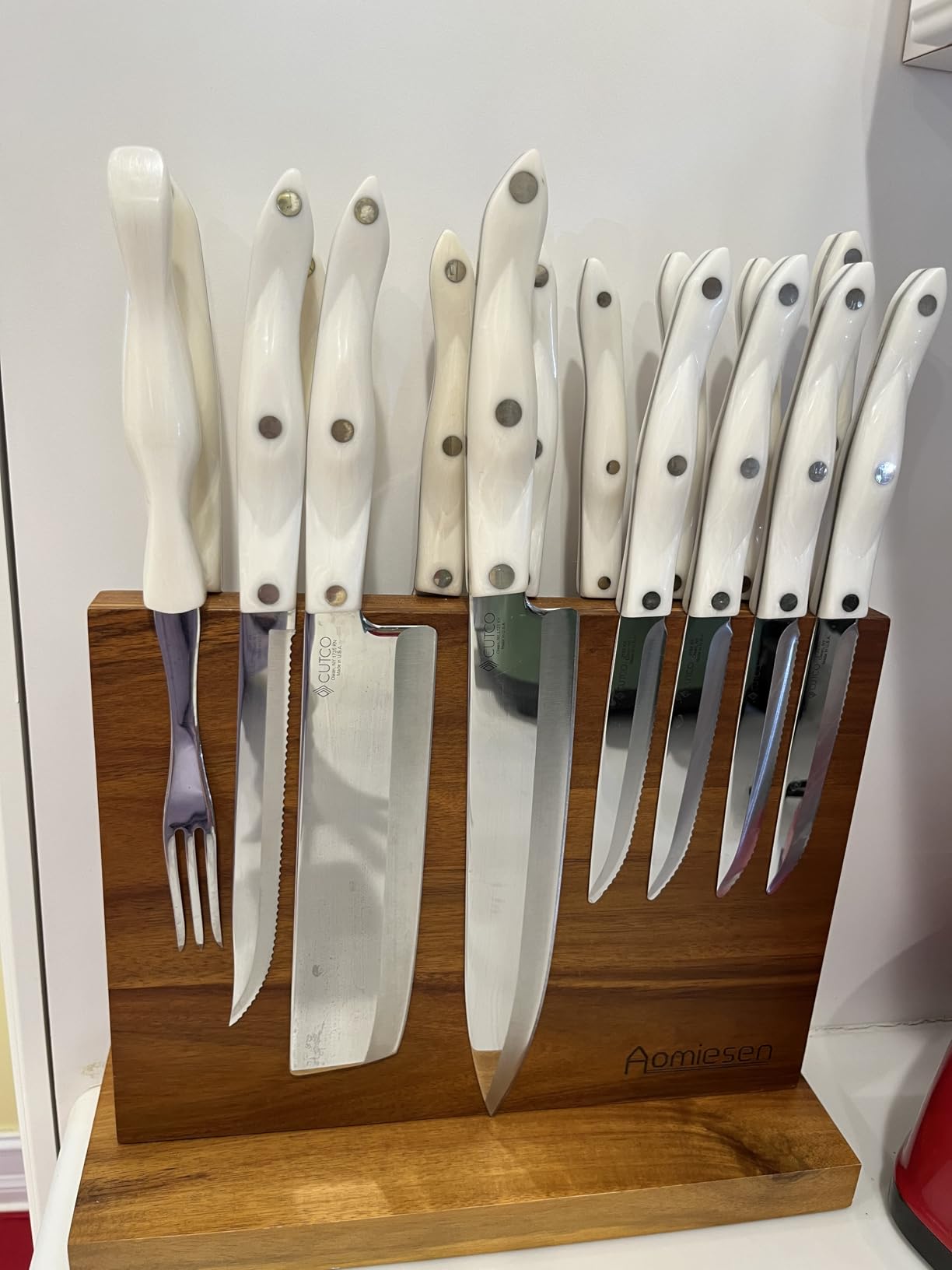 Home Kitchen Magnetic Knife Block Holder Rack Magnetic Stands with Strong Enhanced Magnets Multifunctional Storage Knife Holder - Customer Photo 1